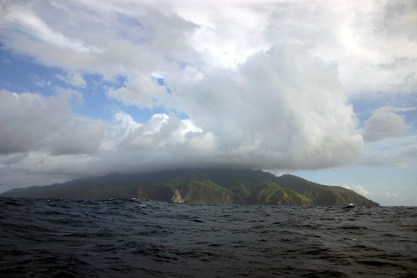 Our first sight of land after 18 days.